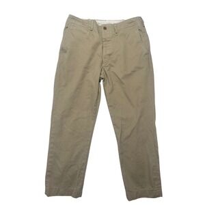 Buck Mason Officer Pant Mens Size 32 Khaki Service‎ Twill Cotton Chinos